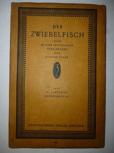 Der zwiebelfisch jahrgang - zwiebelfisch,, 9.